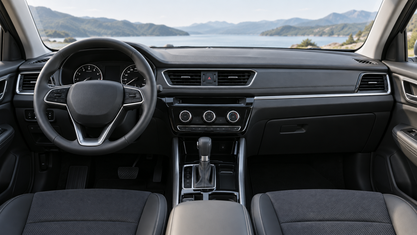 Передняя панель и органы управления в салоне автомобиля