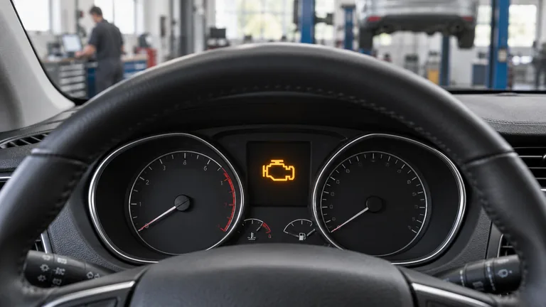 Горящий индикатор Check Engine на панели приборов